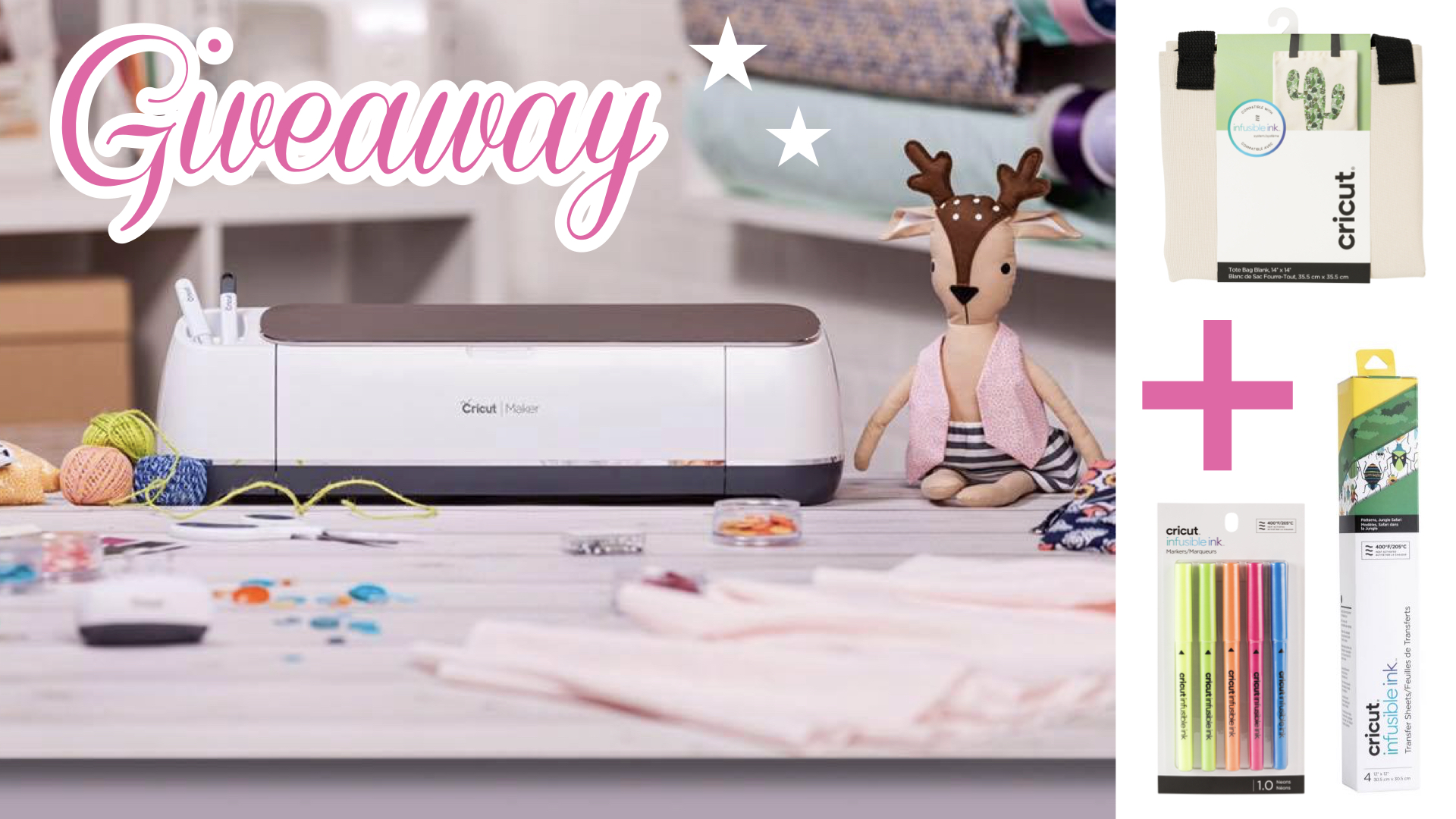 Partecipa al Giveaway per vincere una meravigliosa Cricut Maker e 3  bellissimi prodotti della linea Infusible Ink. - Necchi Shop Online